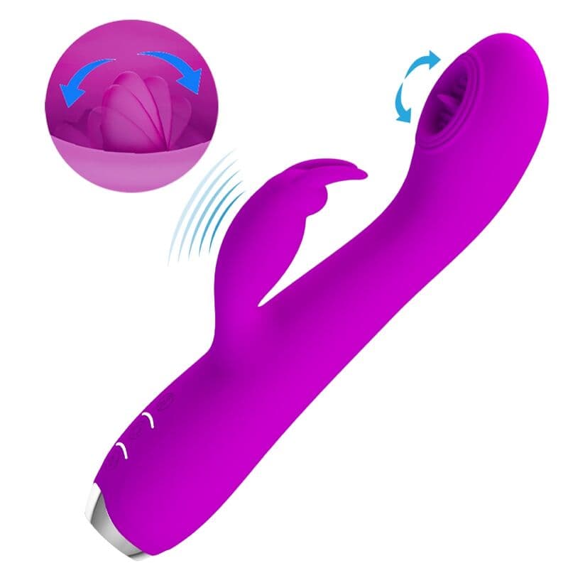PRETTY LOVE - RACHEL RECHARGEABLE VIBRATOR WITH PURPLE SUCTION CUP thumb 5