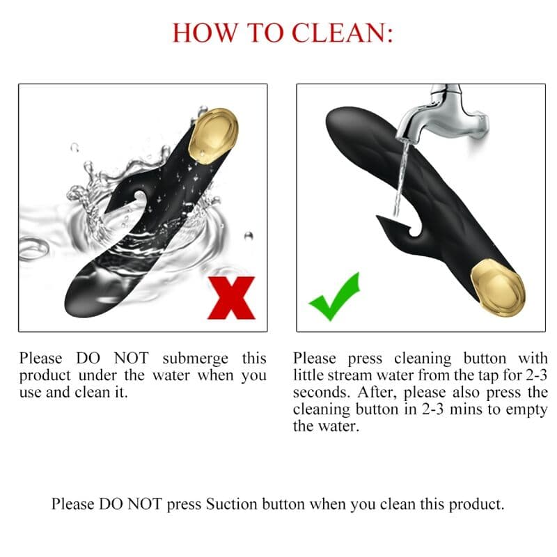 PRETTY LOVE - BLACK RECHARGEABLE GOLD PLATED LUXURY VIBRATOR thumb 6
