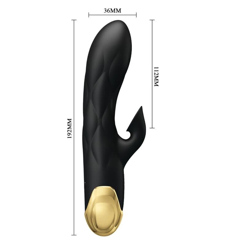 PRETTY LOVE - BLACK RECHARGEABLE GOLD PLATED LUXURY VIBRATOR thumb 4