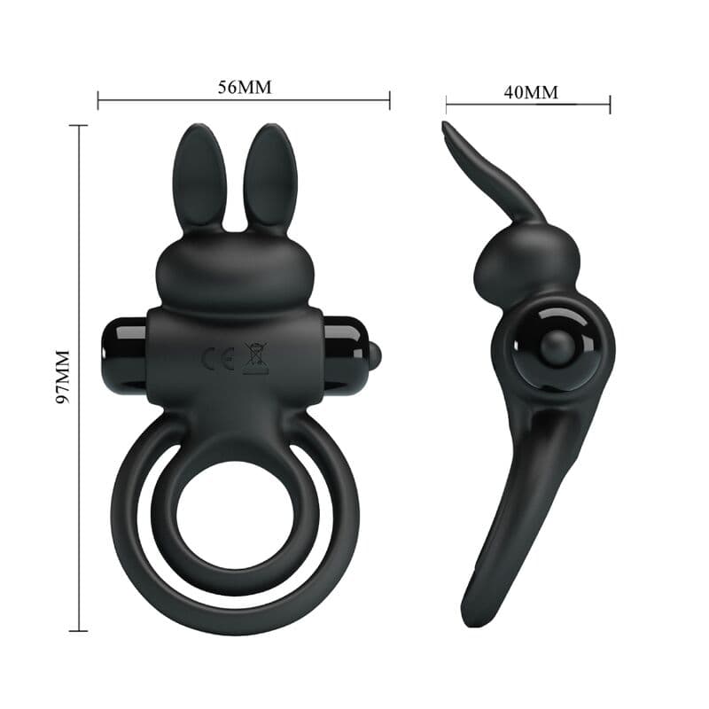 PRETTY LOVE - VIBRATOR III RABBIT RING FOR BLACK PENIS thumb 6