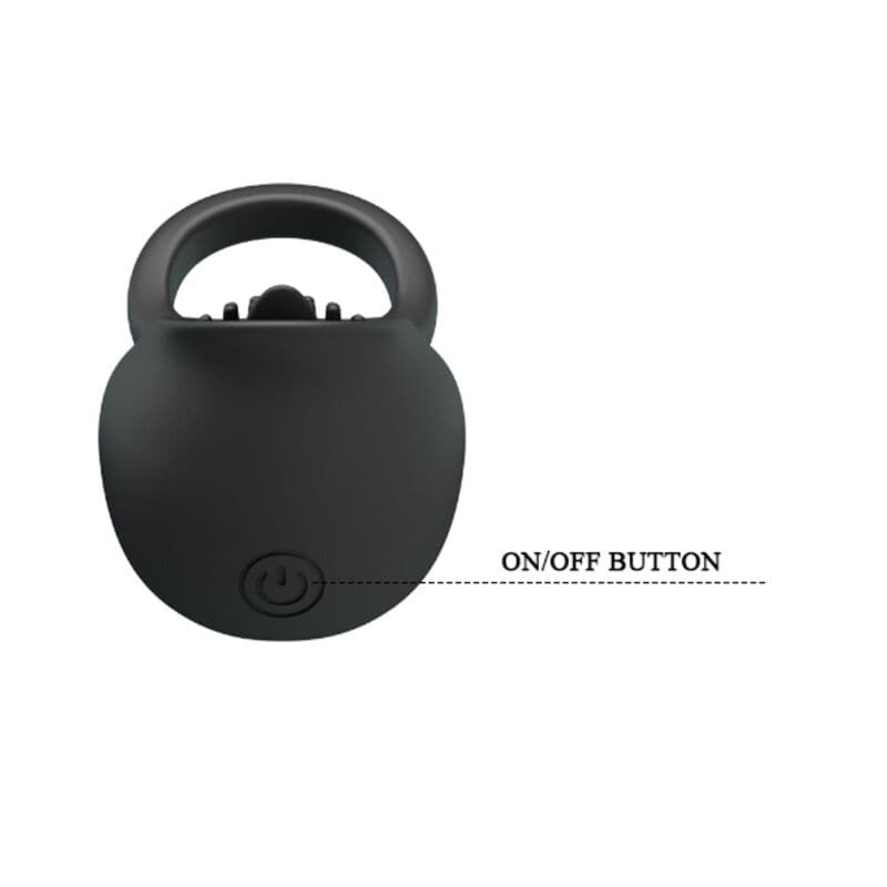 PRETTY LOVE - VIBRATING PENIS RING WITH BLACK TONGUE thumb 7