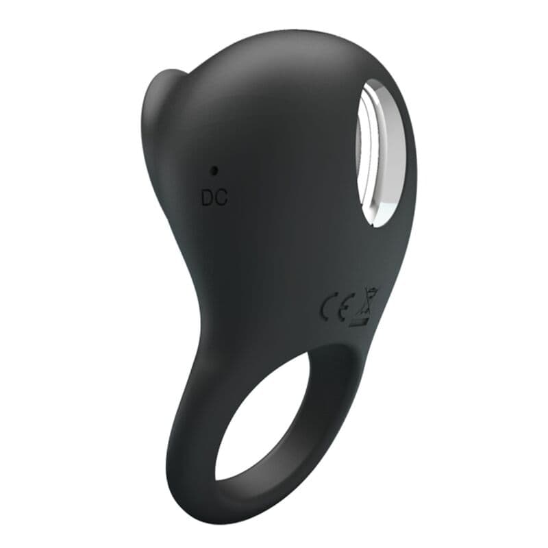 PRETTY LOVE - VIBRATING PENIS RING WITH BLACK TONGUE thumb 2