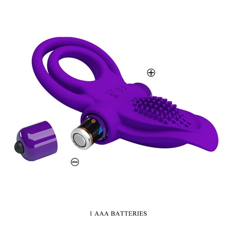 PRETTY LOVE - PURPLE VIBRATING PENIS RING thumb 8