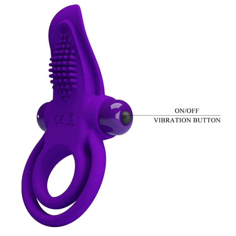 PRETTY LOVE - PURPLE VIBRATING PENIS RING thumb 7