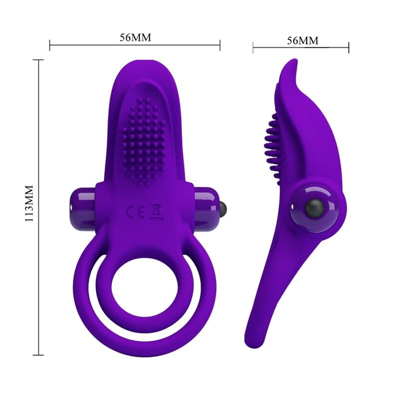 PRETTY LOVE - PURPLE VIBRATING PENIS RING thumb 6