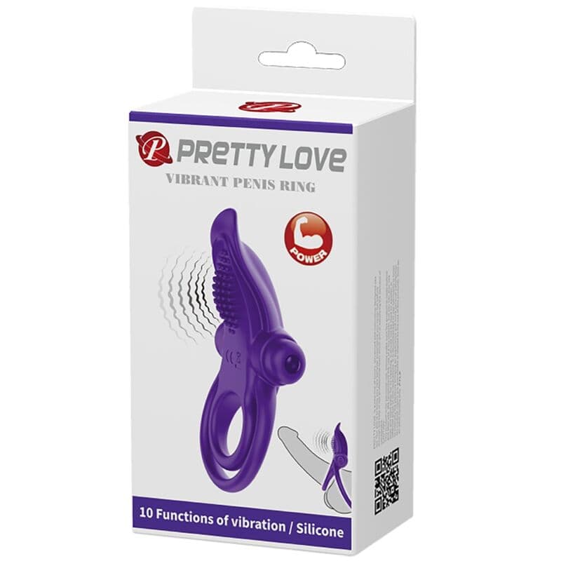 PRETTY LOVE - PURPLE VIBRATING PENIS RING thumb 9