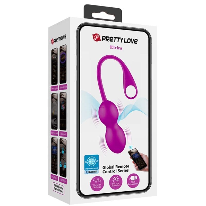 PRETTY LOVE - ELVIRA RECHARGEABLE VIBRATING BALLS PURPLE thumb 14
