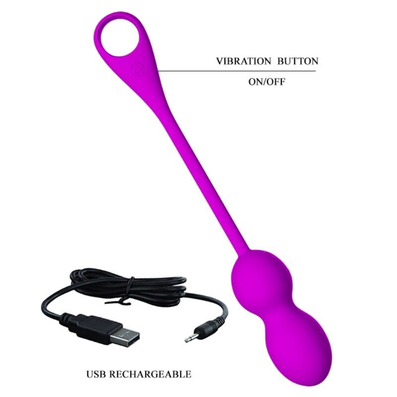 PRETTY LOVE - ELVIRA RECHARGEABLE VIBRATING BALLS PURPLE thumb 6