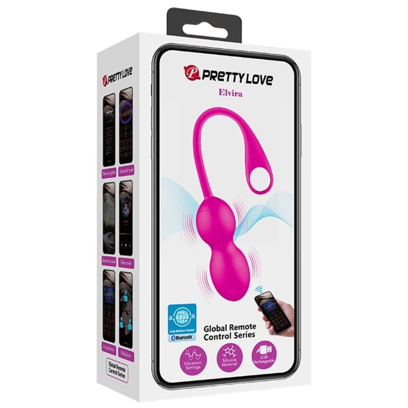 PRETTY LOVE - ELVIRA PINK RECHARGEABLE VIBRATING BALLS thumb 14