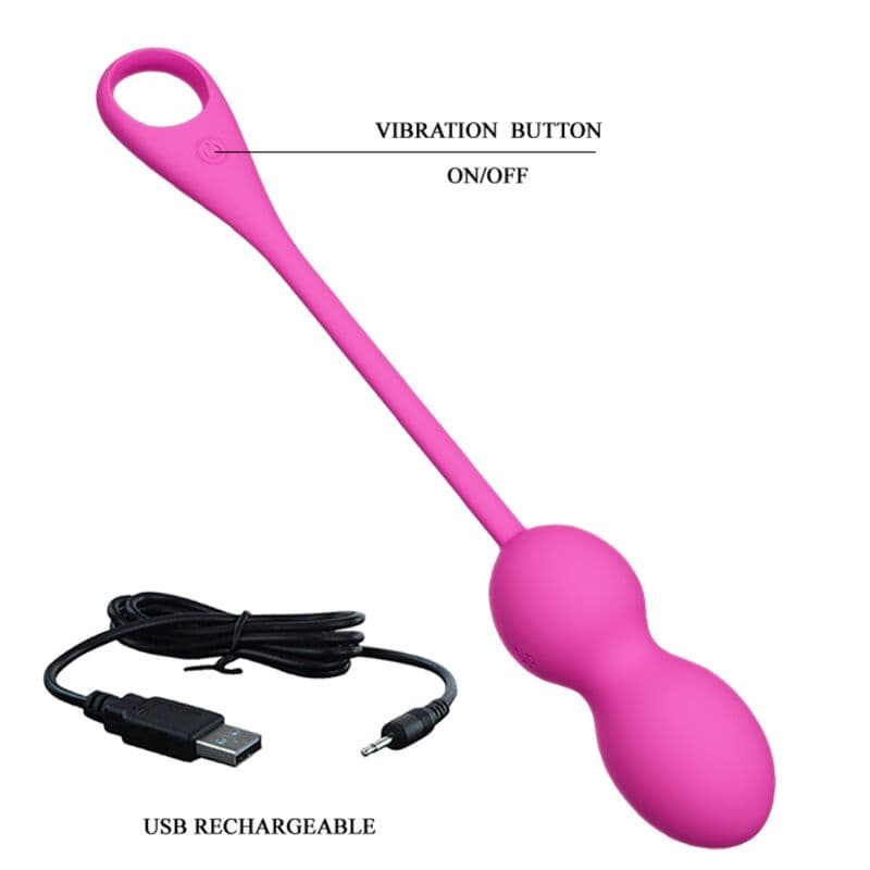 PRETTY LOVE - ELVIRA PINK RECHARGEABLE VIBRATING BALLS thumb 6