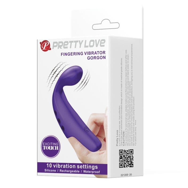 PRETTY LOVE - GORGON PURPLE RECHARGEABLE FINGER VIBRATOR thumb 10
