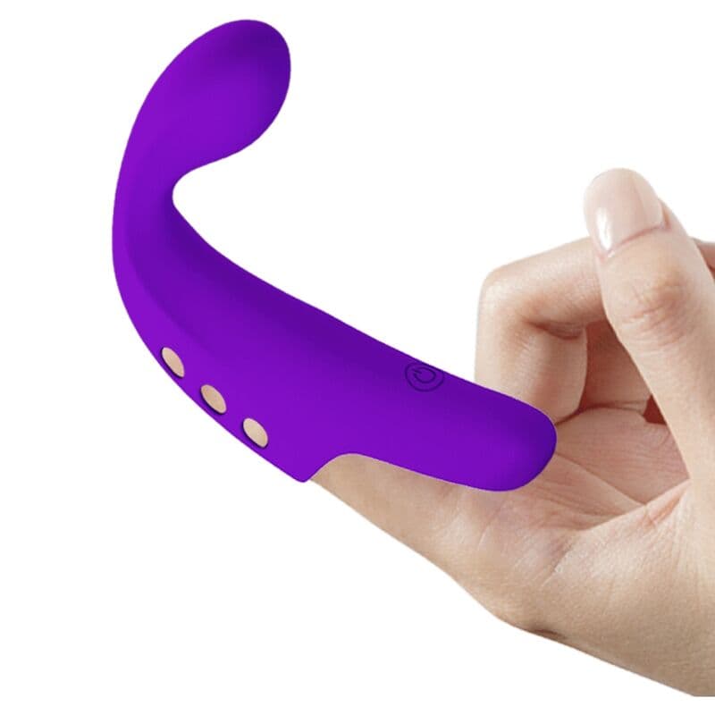 PRETTY LOVE - GORGON PURPLE RECHARGEABLE FINGER VIBRATOR thumb 6
