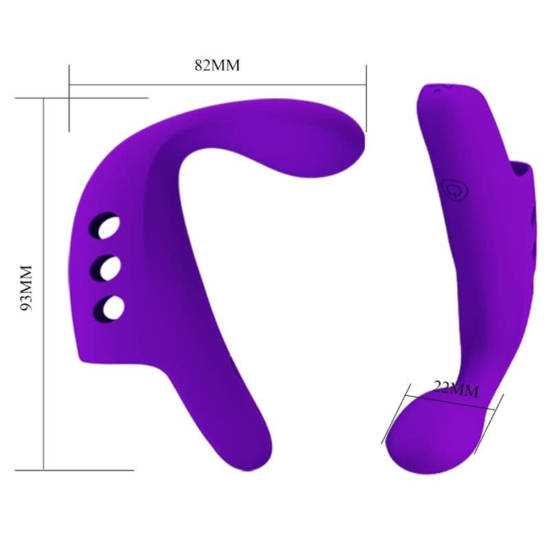 PRETTY LOVE - GORGON PURPLE RECHARGEABLE FINGER VIBRATOR thumb 7