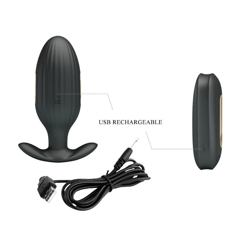 PRETTY LOVE - KELLY PLUG ANAL RECHARGEABLE VIBRATOR BLACK thumb 10