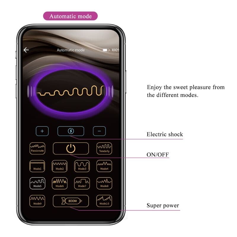 PRETTY LOVE - JEFFERSON APP CONTROLLED ANAL PLUG BLACK thumb 13