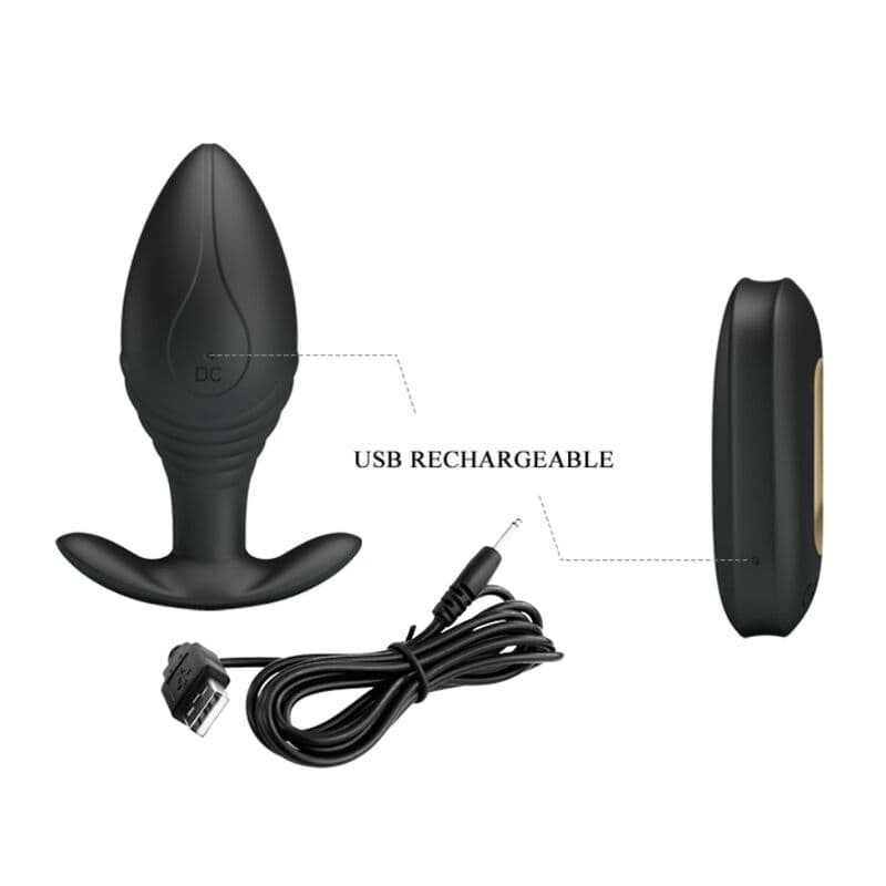 PRETTY LOVE - REGINA ANAL PLUG RECHARGEABLE VIBRATOR BLACK thumb 10