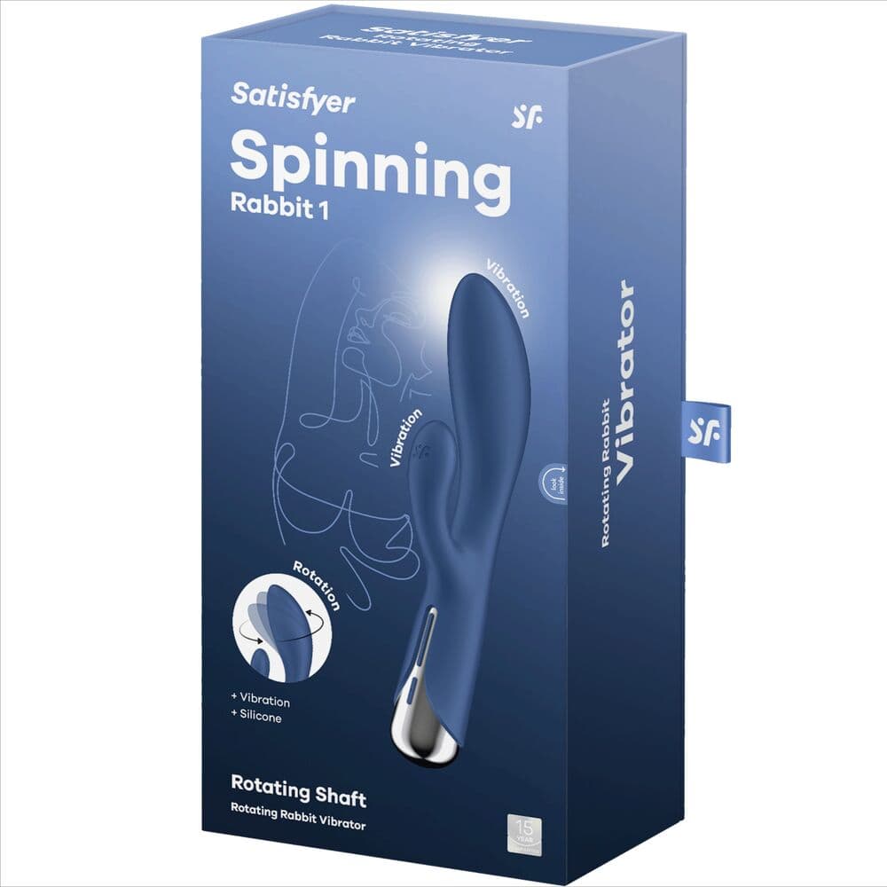 SATISFYER - SPINNING RABBIT 1 CLITORIS AND G-SPOT STIMULATION BLUE thumb 7