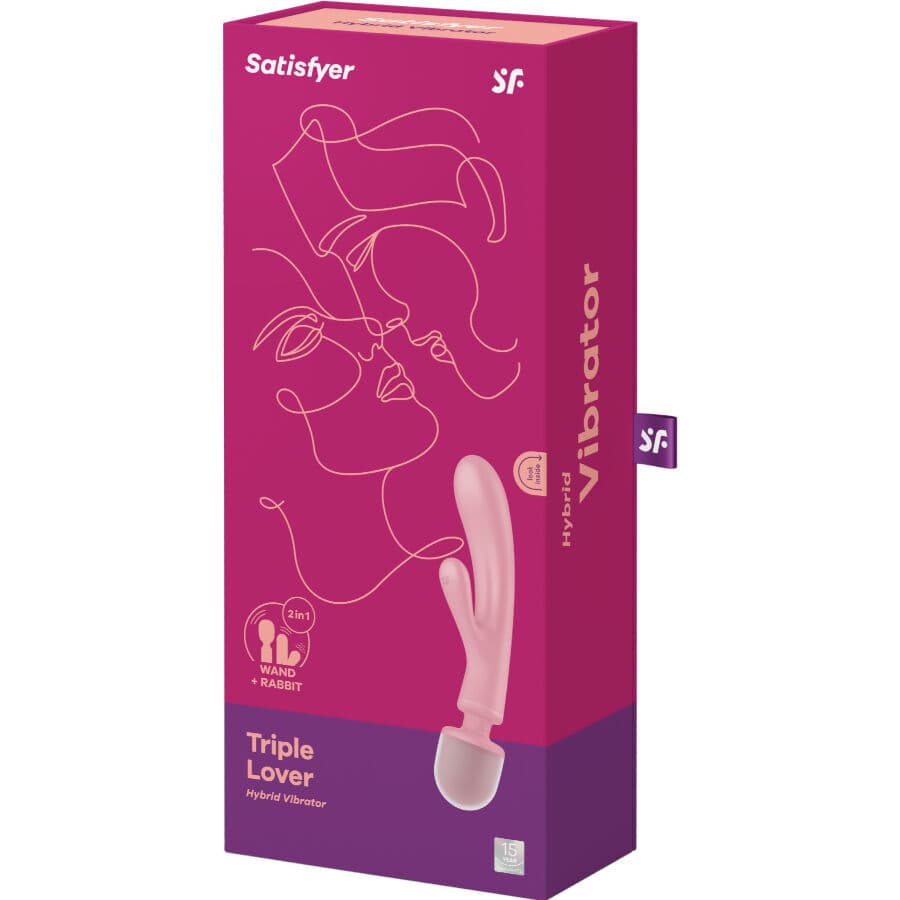 SATISFYER - TRIPLE LOVER RABBIT VIBRATOR MASSAGER PINK thumb 7