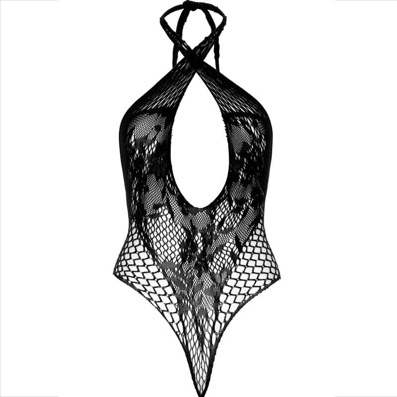 LEG AVENUE - TEDDY HALTER WITH LACE BLACK thumb 6