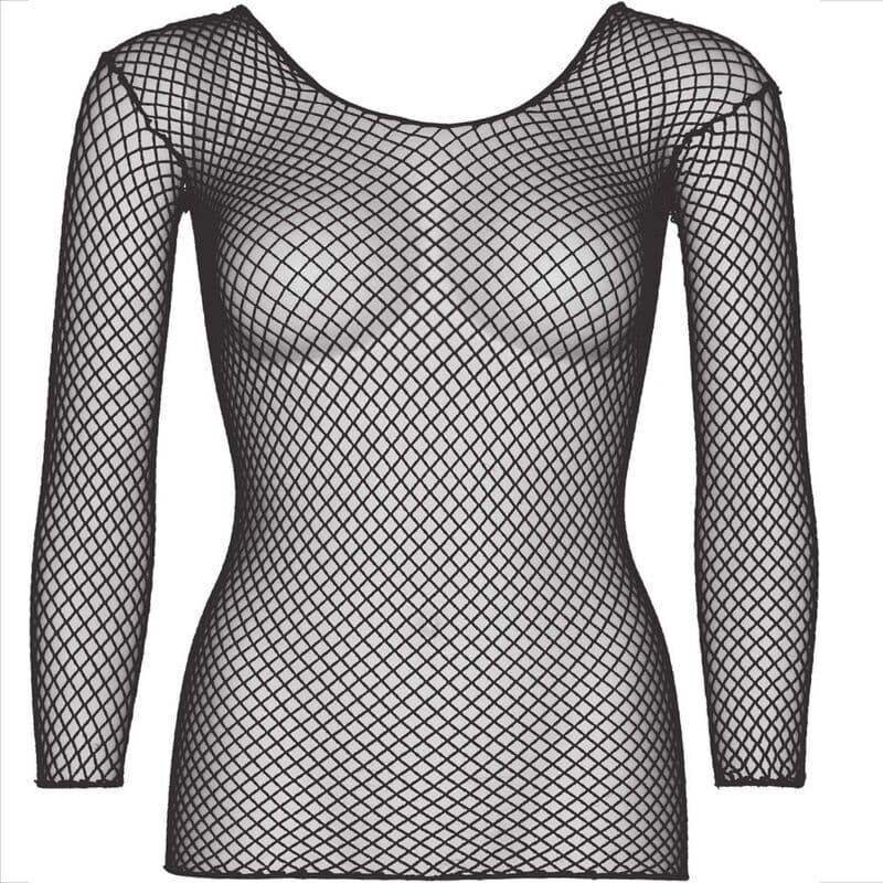 LEG AVENUE - FISHNET LONG SLEEVE T-SHIRT BLACK thumb 4