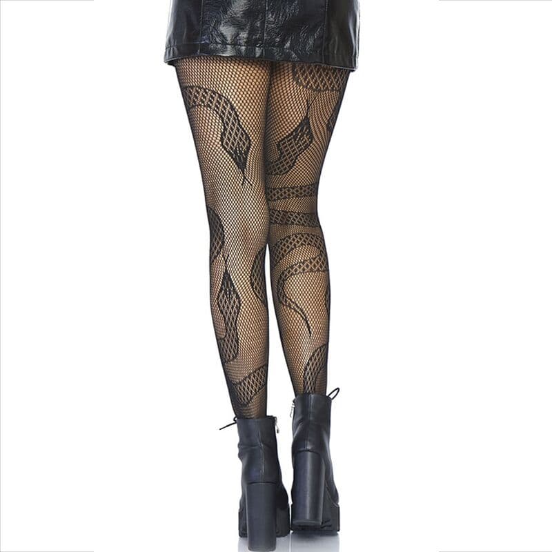 LEG AVENUE - STOCKINGS NET SNAKES BLACK thumb 2