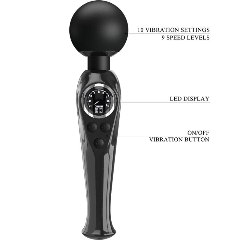 PRETTY LOVE - SKYLER VIBRATOR WAND BLACK thumb 7