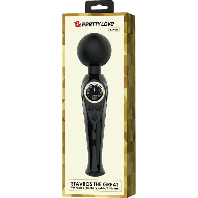 PRETTY LOVE - SKYLER VIBRATOR WAND BLACK thumb 8