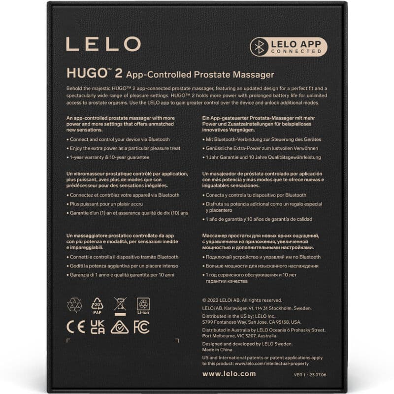 LELO - HUGO 2 GREEN PROSTATE MASSAGER thumb 4