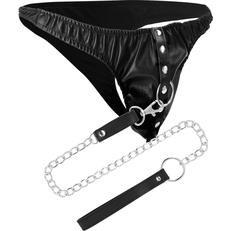 DARKNESS - SUBMISSION THONG WITH METAL CHAIN thumb 3