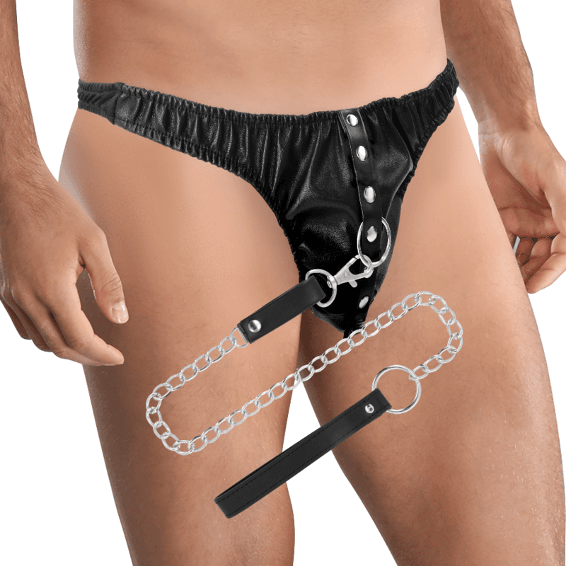 DARKNESS - SUBMISSION THONG WITH METAL CHAIN thumb 2