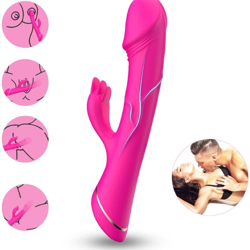 ARMONY - DILDO VIBRATOR RABBIT SILICONE FUCHSIA thumb 2