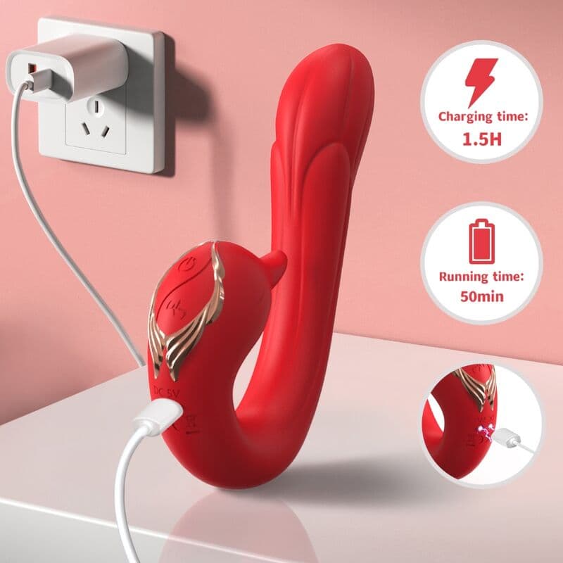 ARMONY - DELFIN VIBRATOR MULTIPOSITION & HEAT EFFECT RED thumb 4