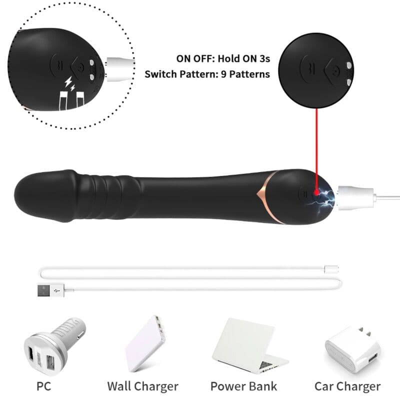 ARMONY - DILDO VIBRATOR SILICONE BLACK thumb 2
