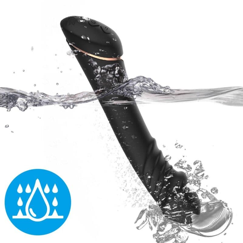 ARMONY - DILDO VIBRATOR SILICONE BLACK thumb 3