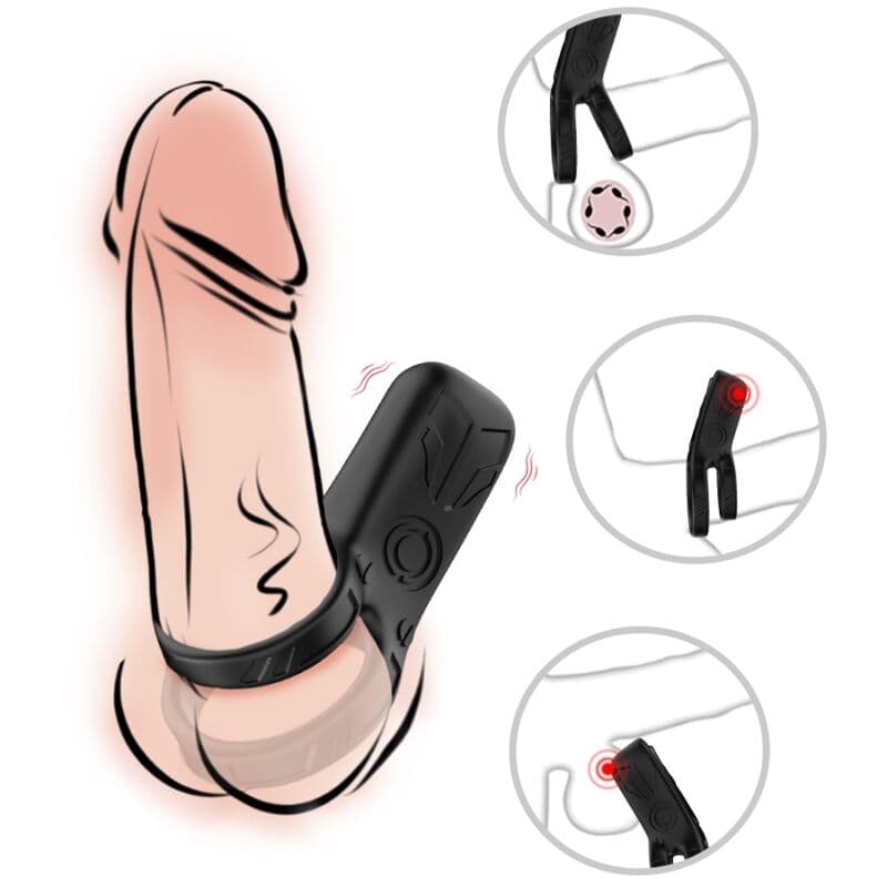 ARMONY - DOUBLE RING VIBRATOR BLACK thumb 2