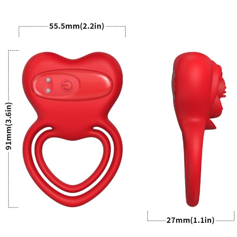 ARMONY - RING VIBRATOR HEART RED thumb 3