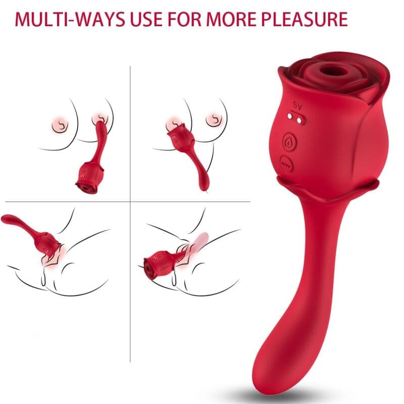 ARMONY - ROSELOVER CLITORIS SUCTION & STIMULATOR RED thumb 4