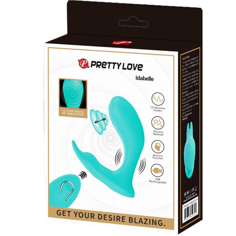 PRETTY LOVE - IDABELLE VIBRATION & PULSATION REMOTE CONTROL BLUE thumb 7