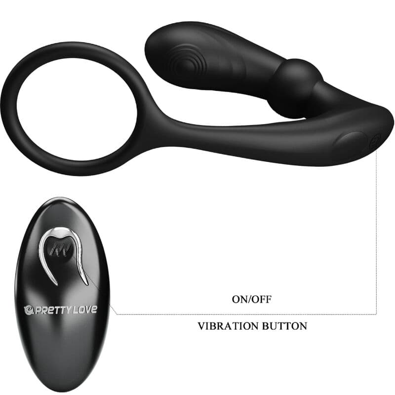 PRETTY LOVE - WARREN BLACK ANAL RING & VIBRATOR thumb 6