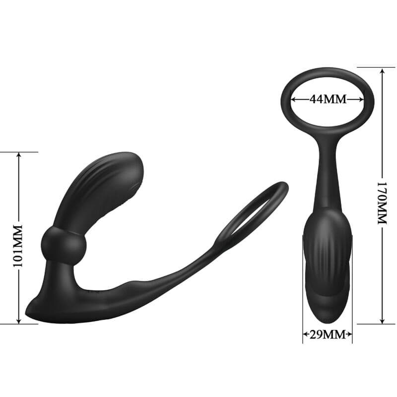 PRETTY LOVE - WARREN BLACK ANAL RING & VIBRATOR thumb 4