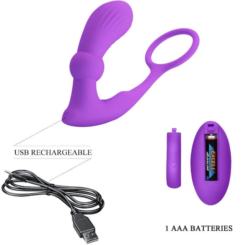 PRETTY LOVE - WARREN VIOLET ANAL RING & VIBRATOR thumb 5