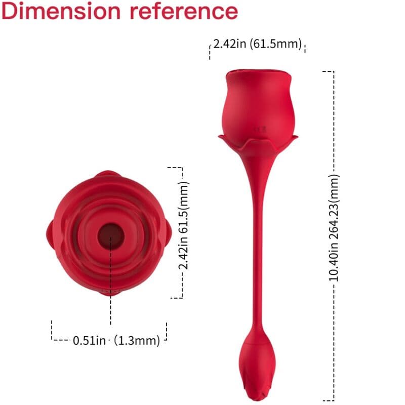 ARMONY - PINK CLITORIS SUCKER & VIBRATOR 10 MODES RED thumb 4