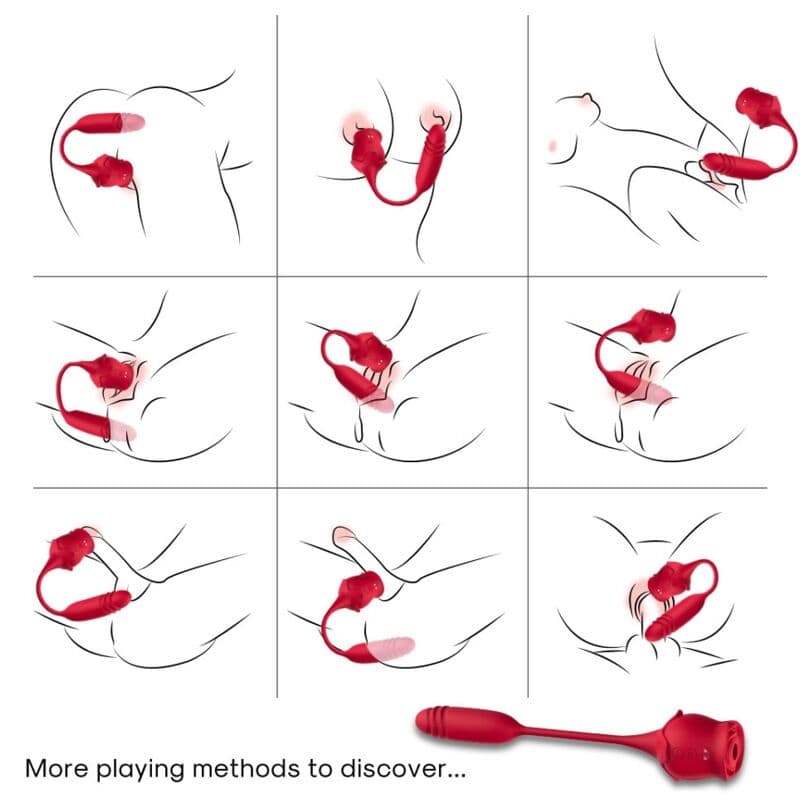 ARMONY - ROSEKNIGTH CLITORIS SUCKER & VIBRATOR RED thumb 5