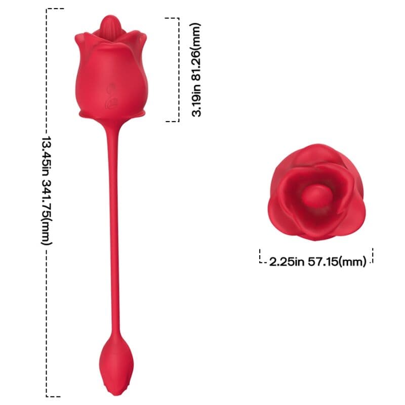 ARMONY - PINK 2 IN 1 SUCTION STIMULATOR & VIBRATOR 10 MODES WITH RED TAIL thumb 4