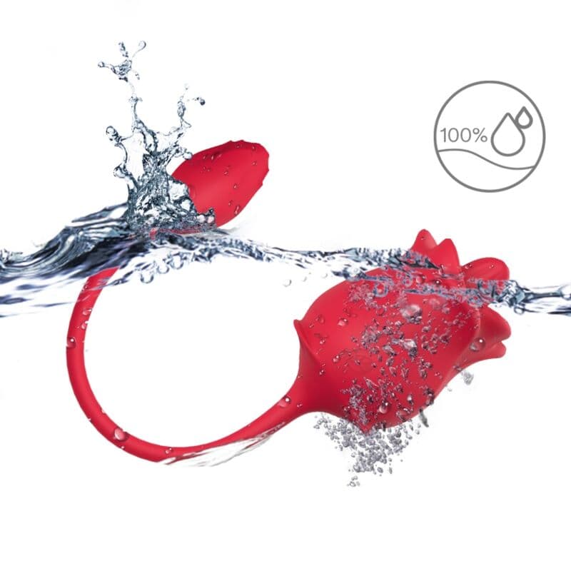 ARMONY - PINK 2 IN 1 SUCTION STIMULATOR & VIBRATOR 10 MODES WITH RED TAIL thumb 3