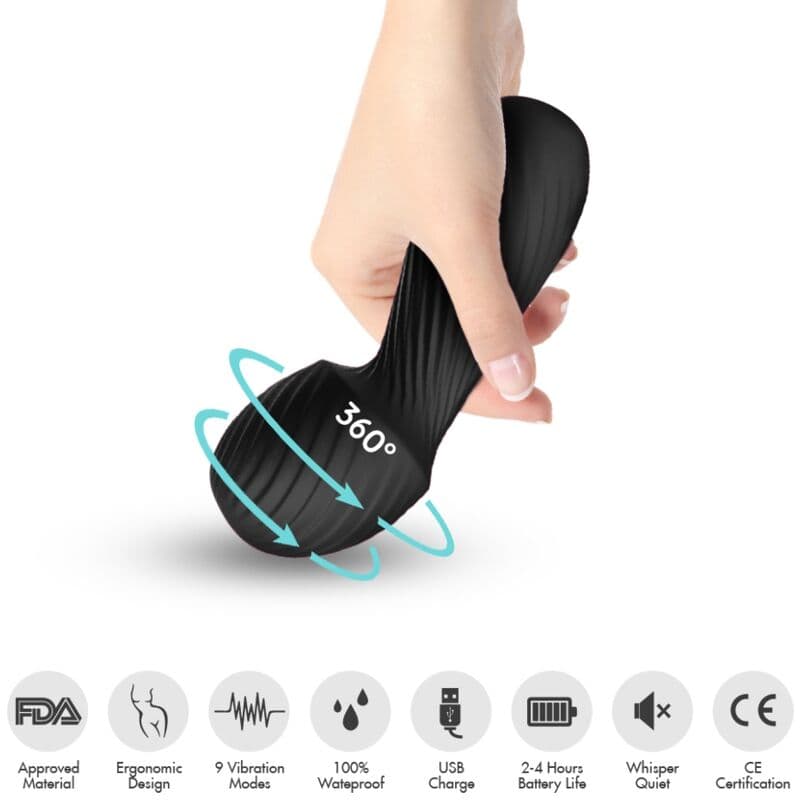 ARMONY - DAZZLE MASSAGER & VIBRATOR SMALL BLACK thumb 2
