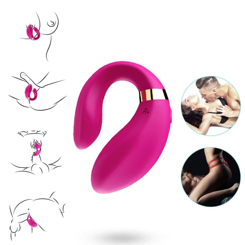 ARMONY - CRESCENT VIBRATOR FOR COUPLES REMOTE CONTROL FUCHSIA thumb 2