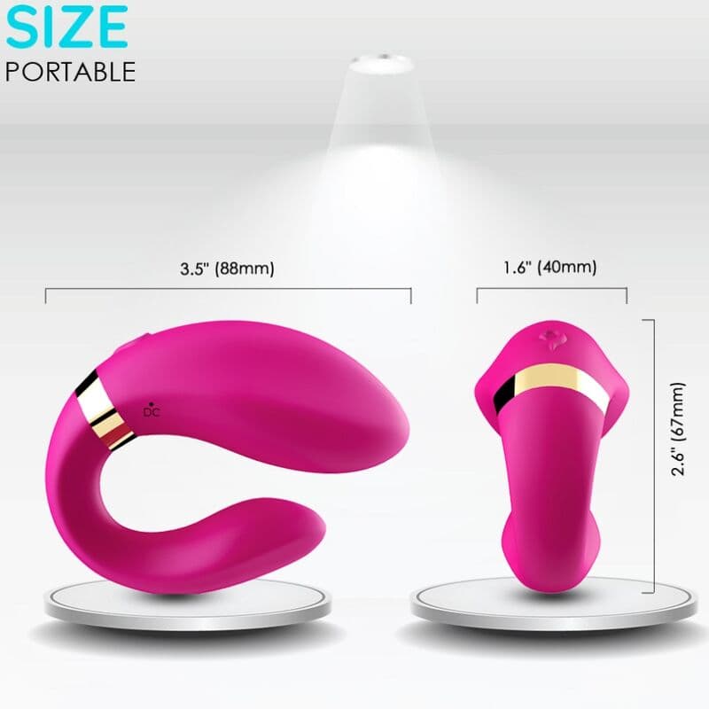 ARMONY - CRESCENT VIBRATOR FOR COUPLES REMOTE CONTROL FUCHSIA thumb 3