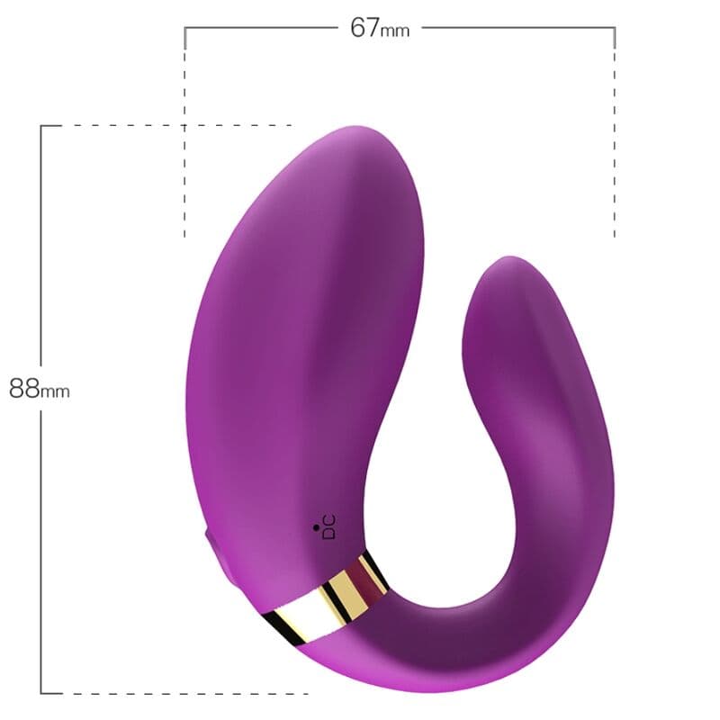 ARMONY - CRESCENT VIBRATOR FOR COUPLES REMOTE CONTROL PURPLE thumb 3
