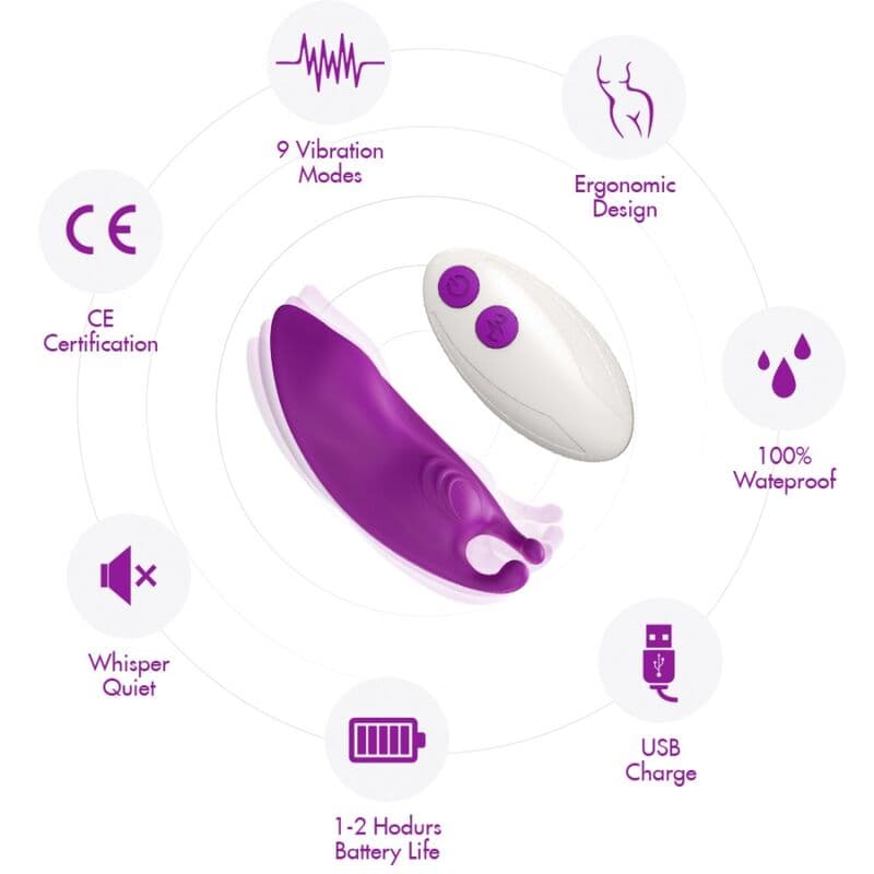 ARMONY - HONEYBEE WEARABLE PANTIES VIBRATOR G-SPOT REMOTE CONTROL PURPLE thumb 6